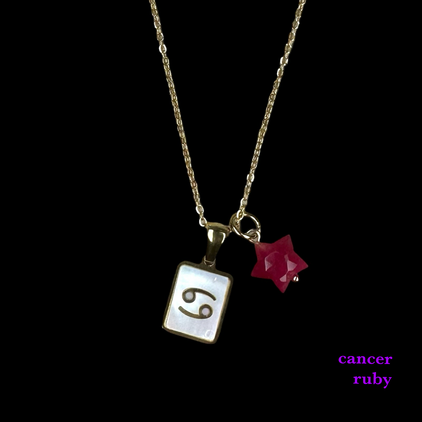 Zodiac Pendant Birthstone Necklace