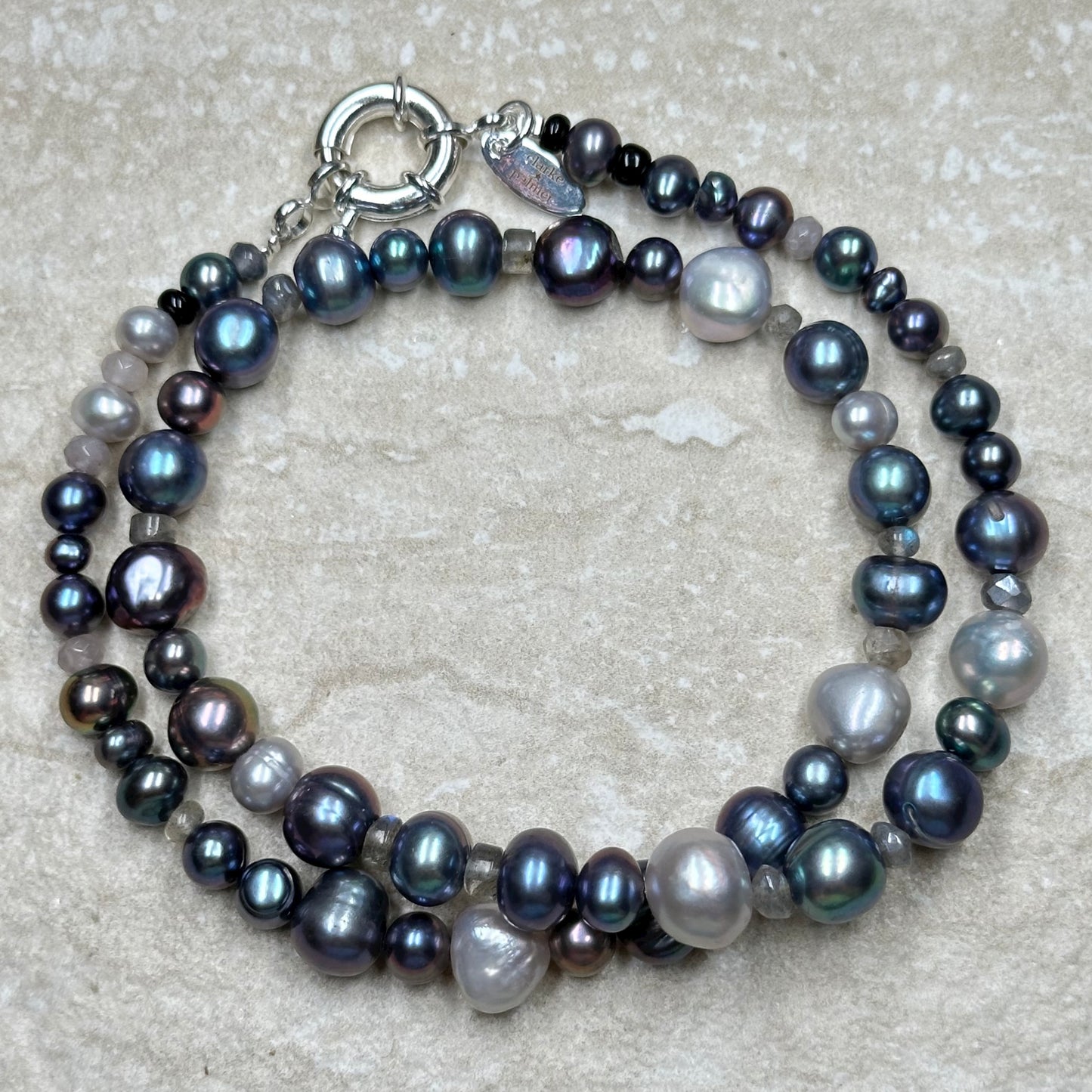 Black & Gray Pearl Necklace