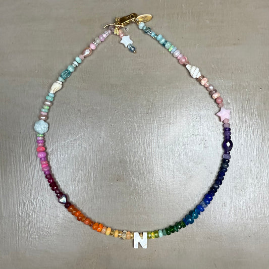 Heavenly Love Rainbow Gemstone Necklace