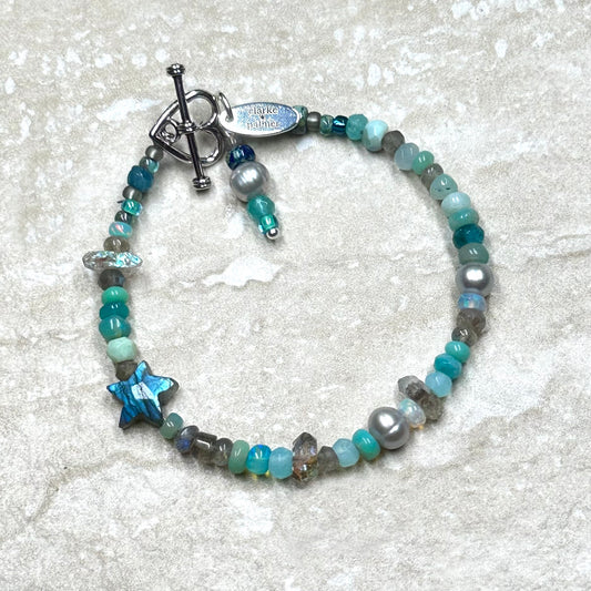 Iridescent Mermaid Charm Bracelet