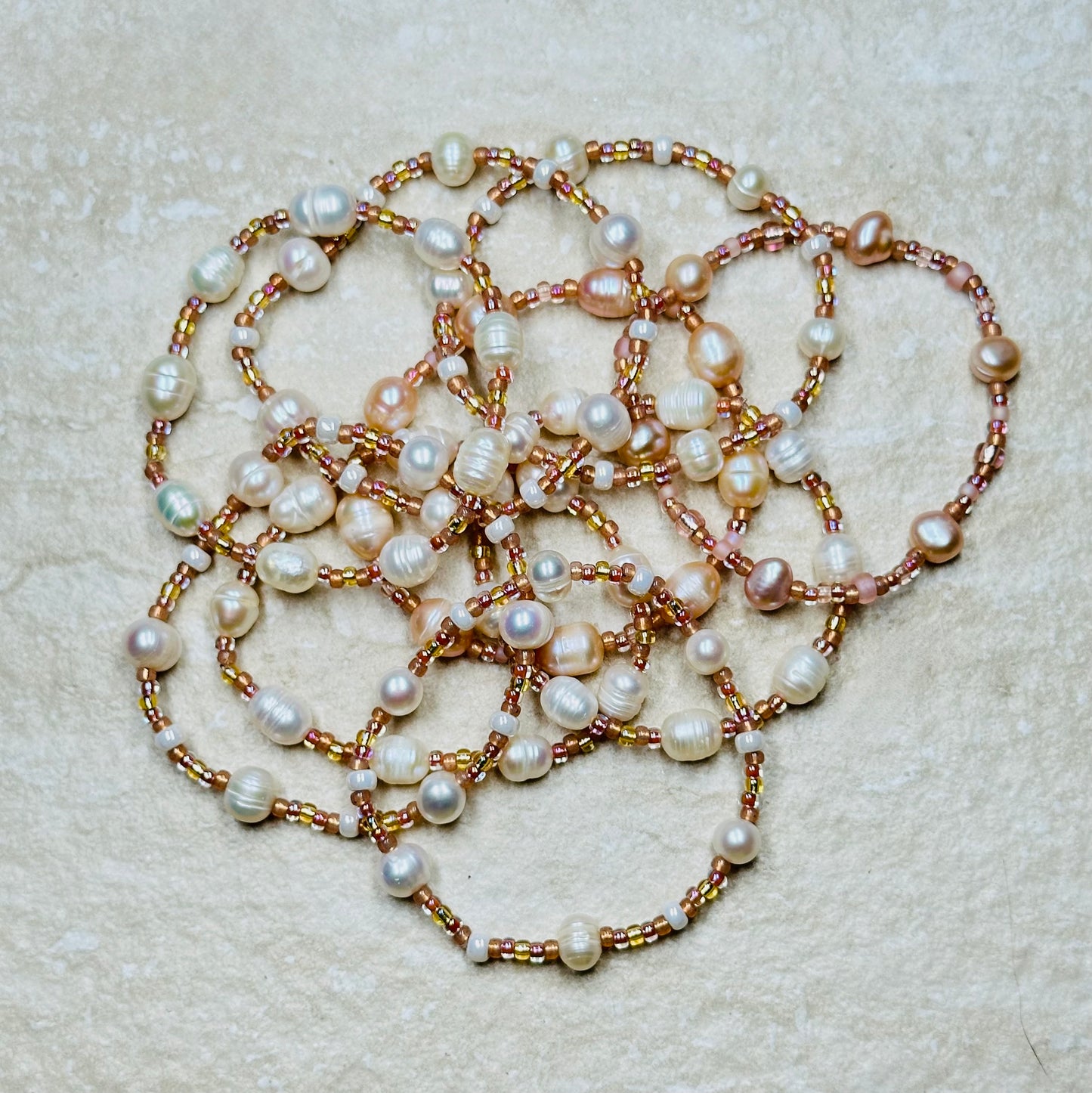 LUSTRE Bracelet - Freshwater Pearl, Miyuki Bead - Handmade - CLARKE PALMER