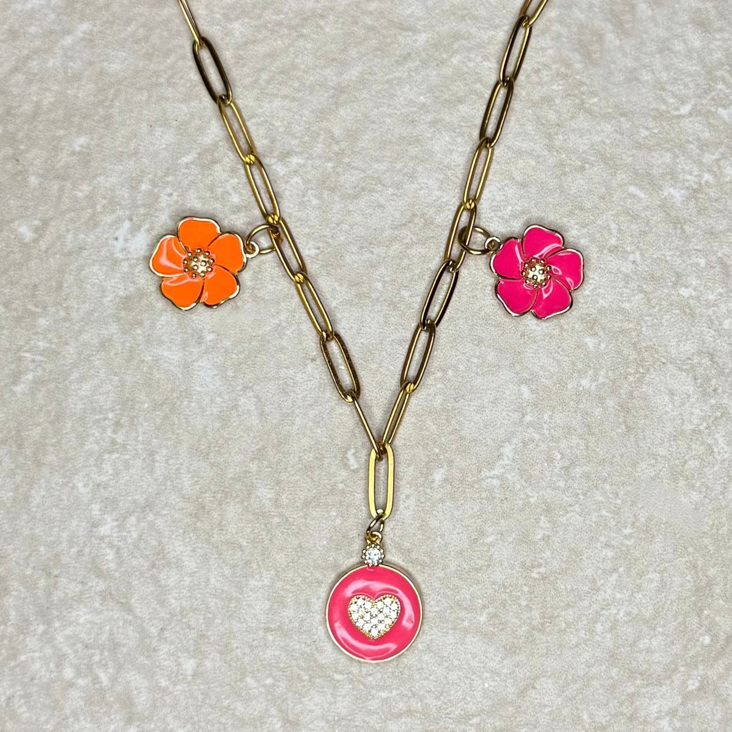 Gold Vermeil Charm Necklace