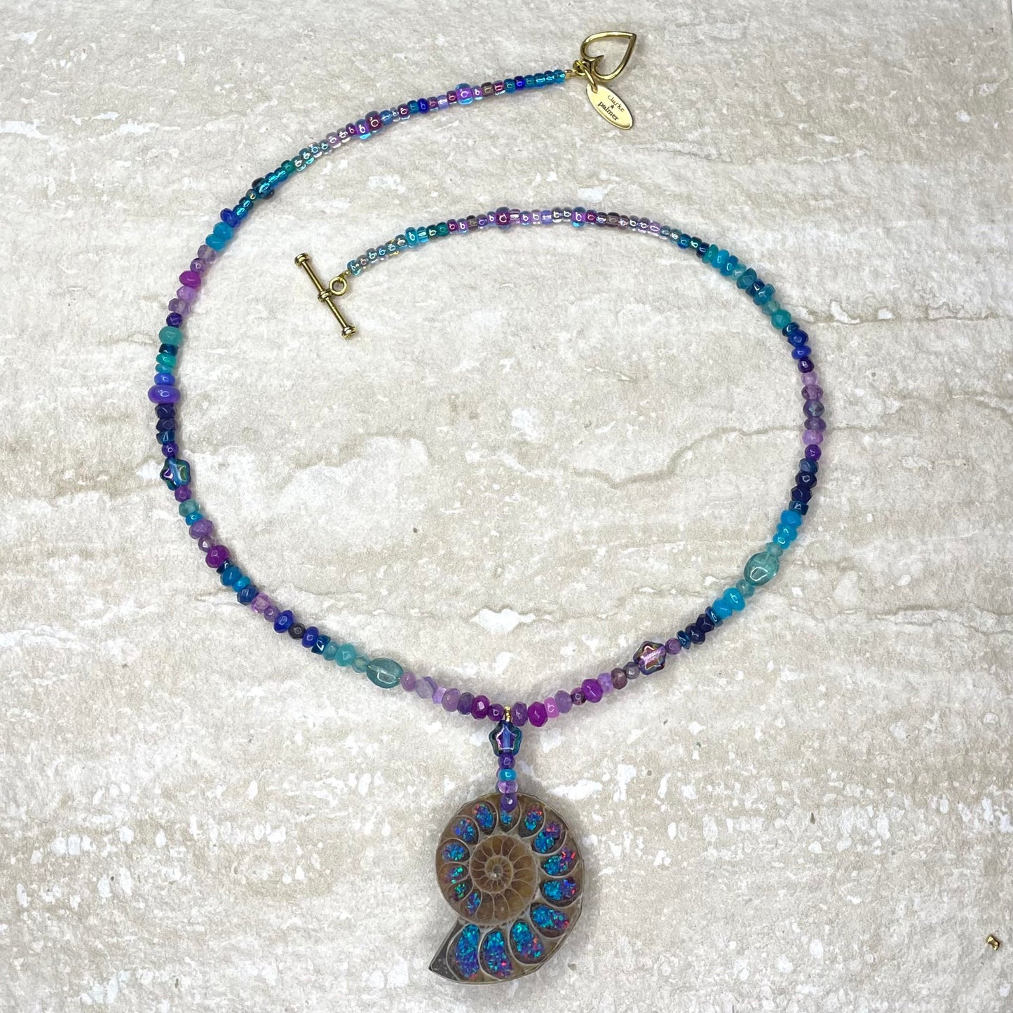 Ammonite Gemstone Beaded Necklace