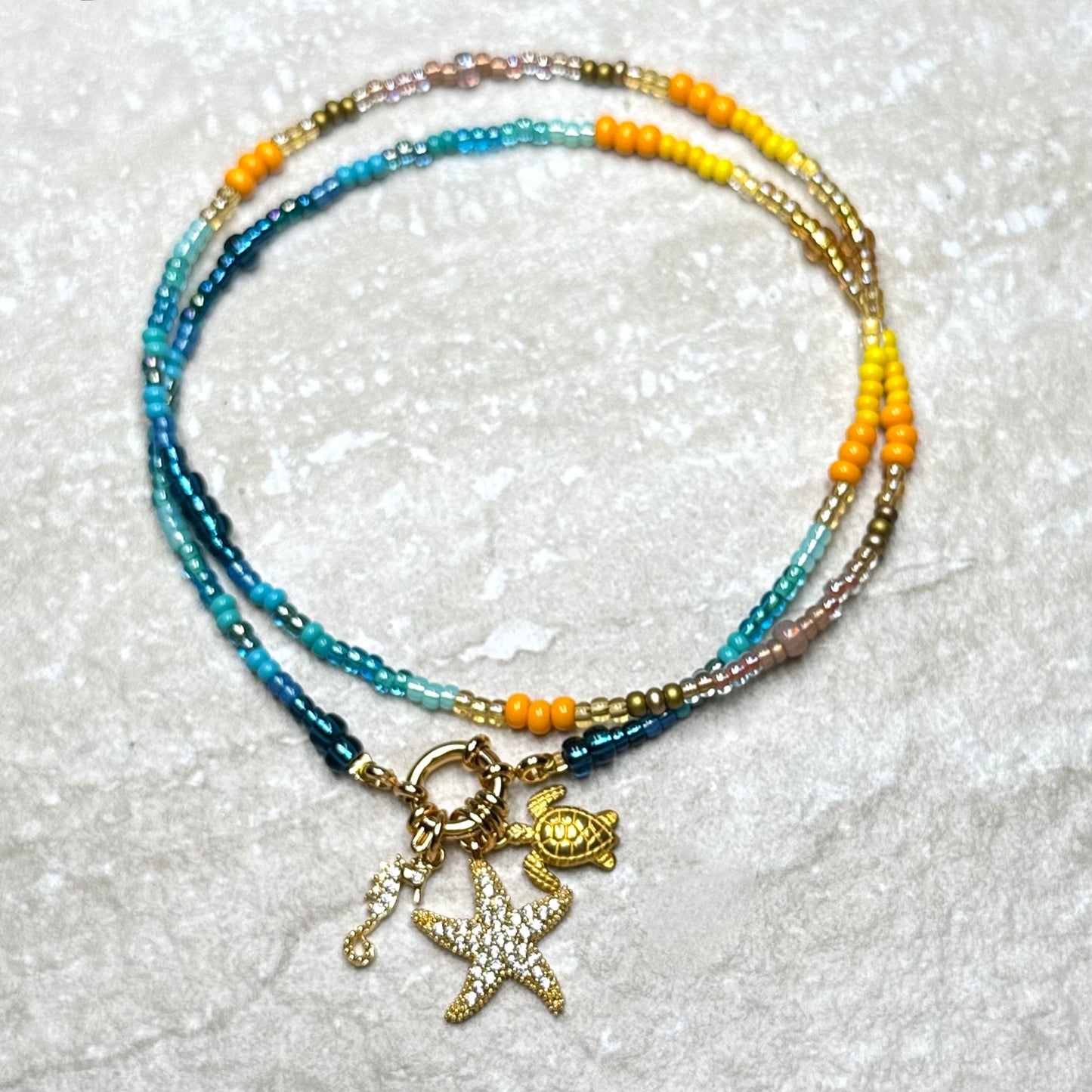 Sun Sea & Sand Clasp Necklace