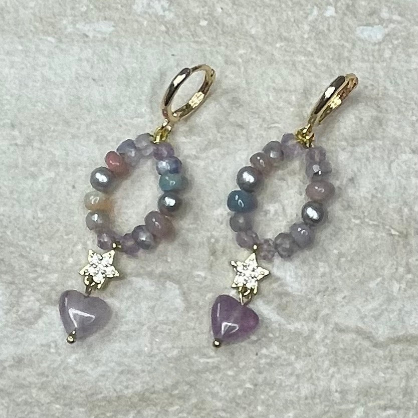 Holiday Magic Opal & Tanzanite Star Earrings