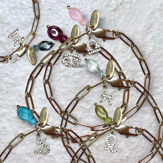 Star Sign & Birthstone Bracelet - Gold Vermeil Gemstone - CLARKE PALMER