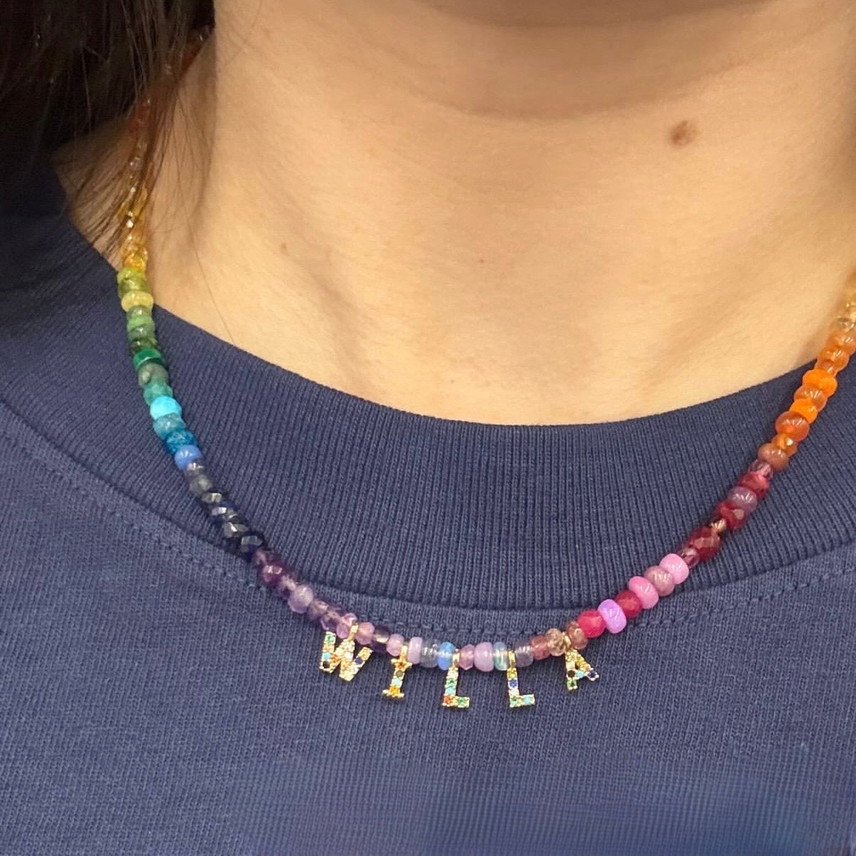 Rainbow Gemstone Necklace