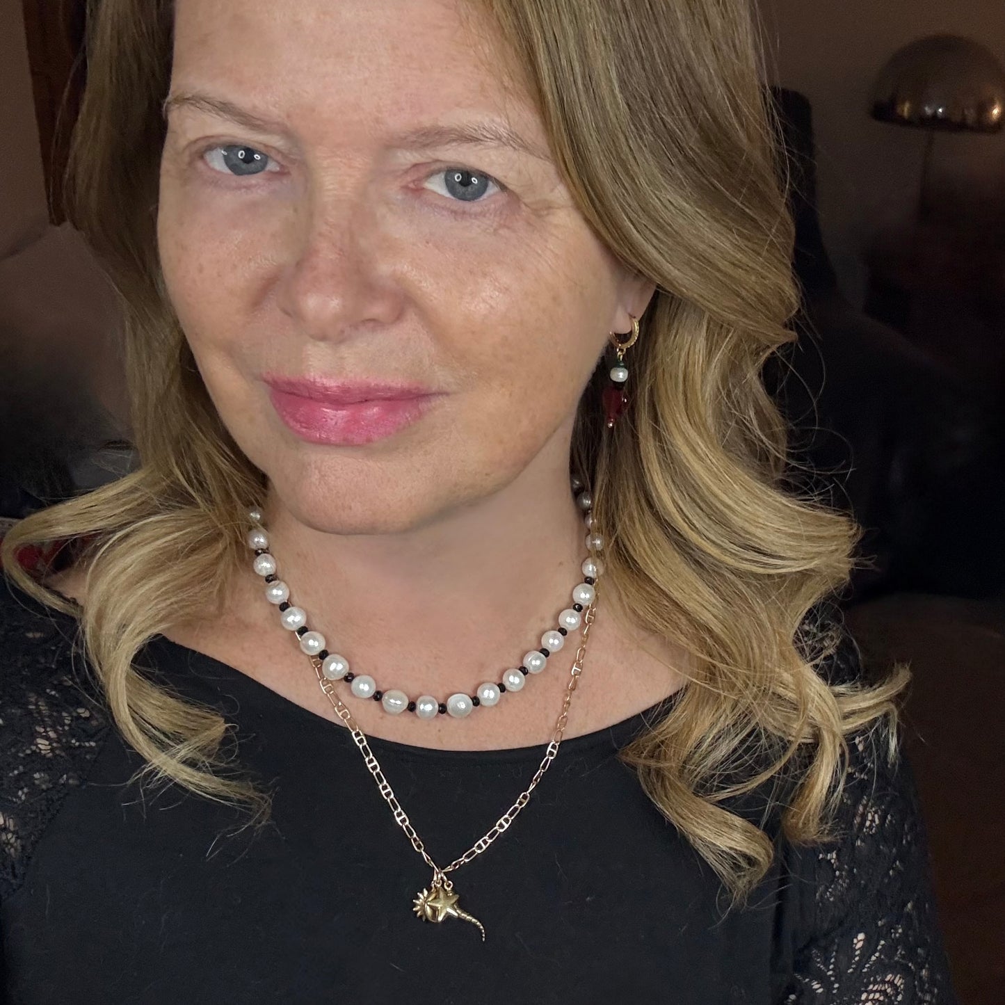 Large Pearl & Spinel Necklace