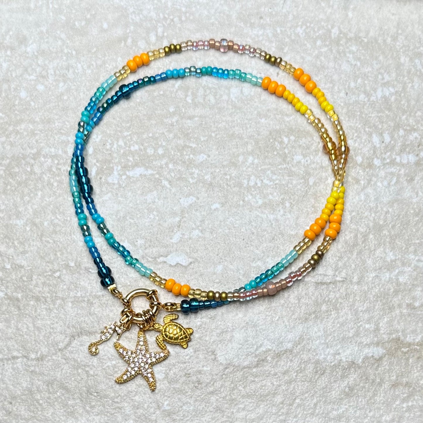 Sun Sea & Sand Clasp Necklace