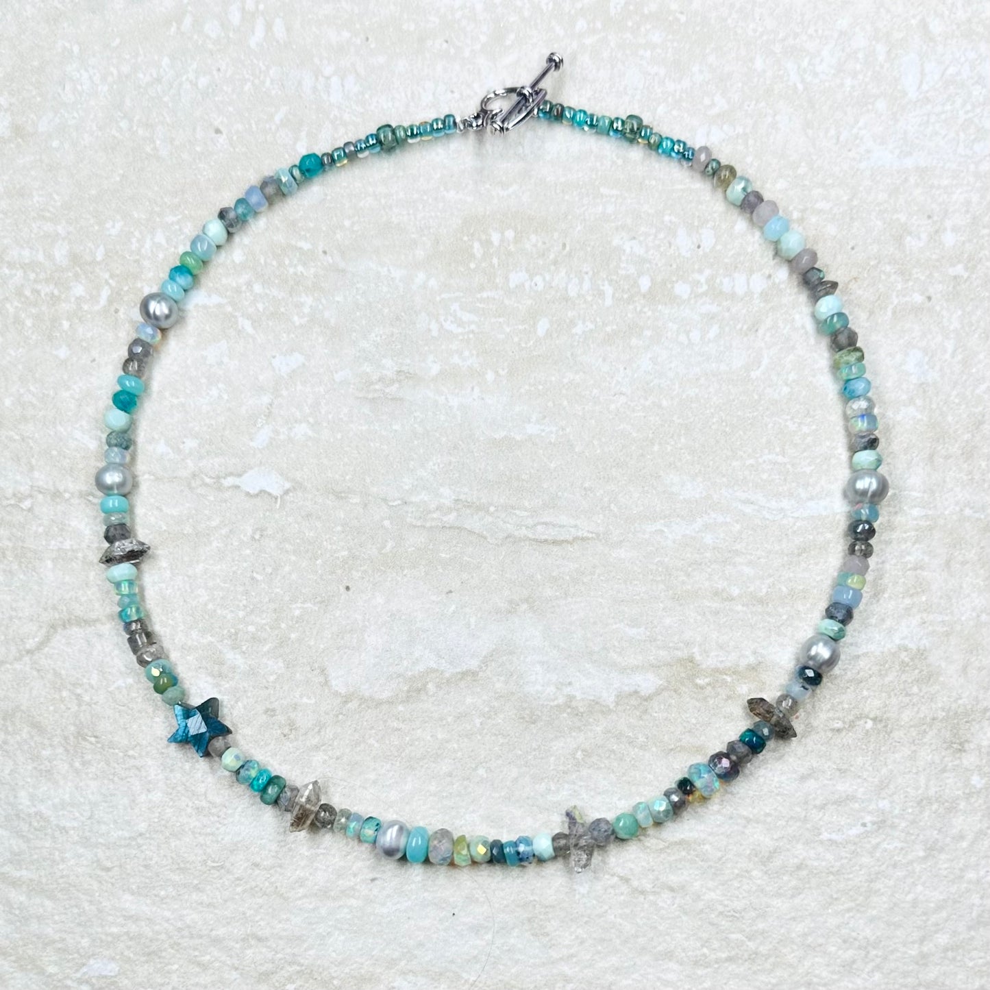 Mermaid Iridescent Gemstone Necklace