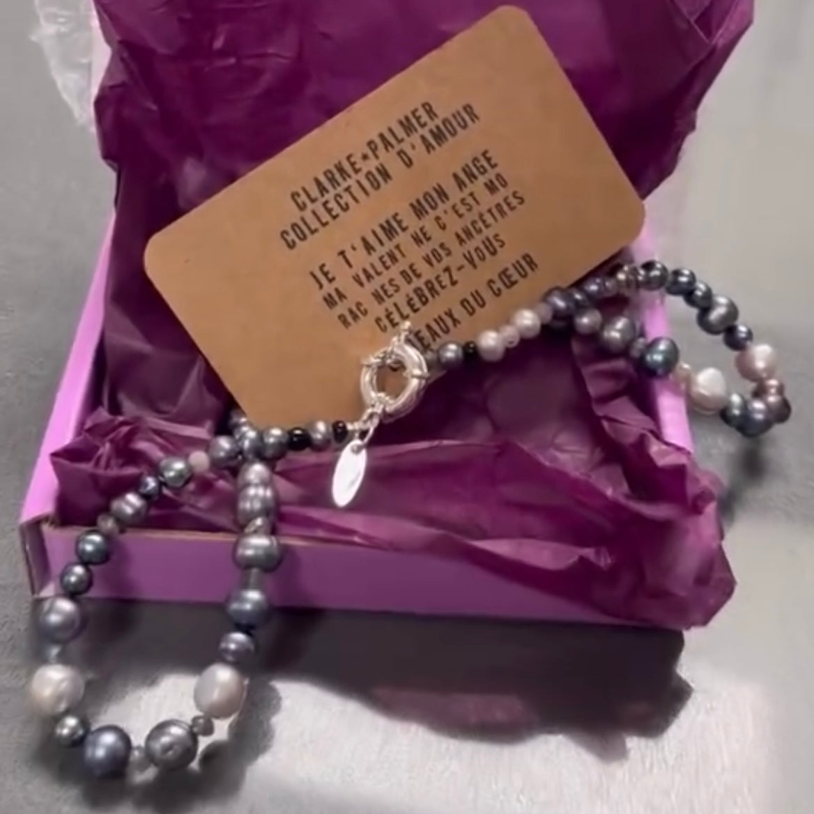 Black & Gray Pearl Necklace
