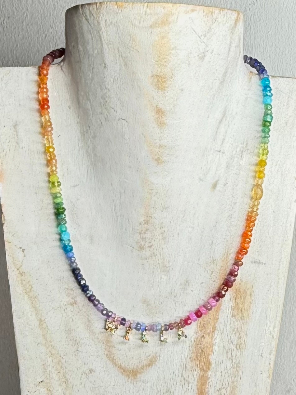 Rainbow Gemstone Necklace