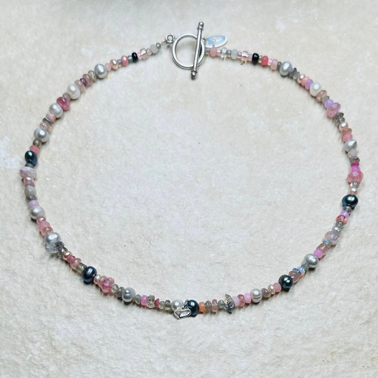 Gemstone & Pearl Handcarved Labradorite Pendant Necklace