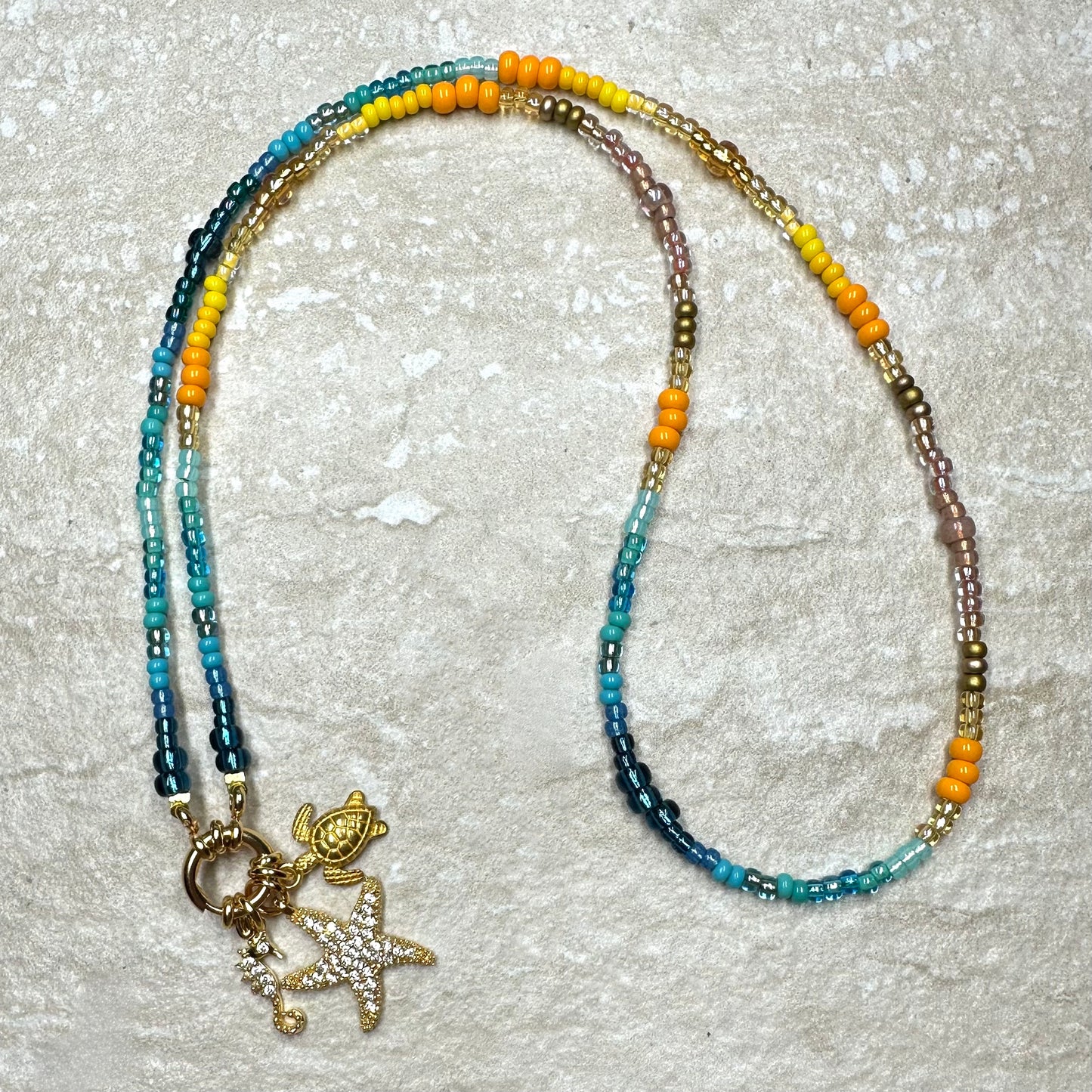 Sun Sea & Sand Clasp Necklace