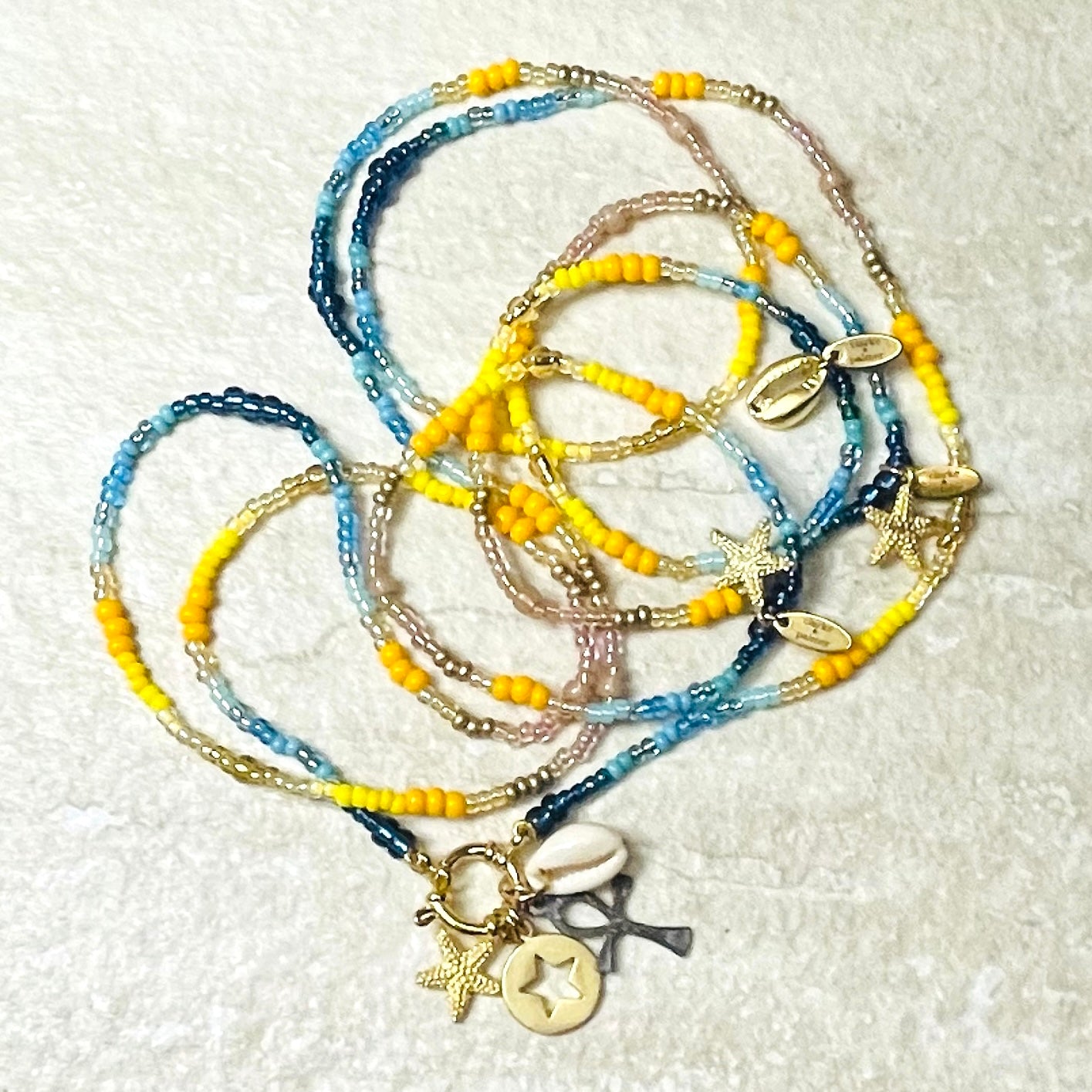 Sun Sea & Sand Clasp Necklace