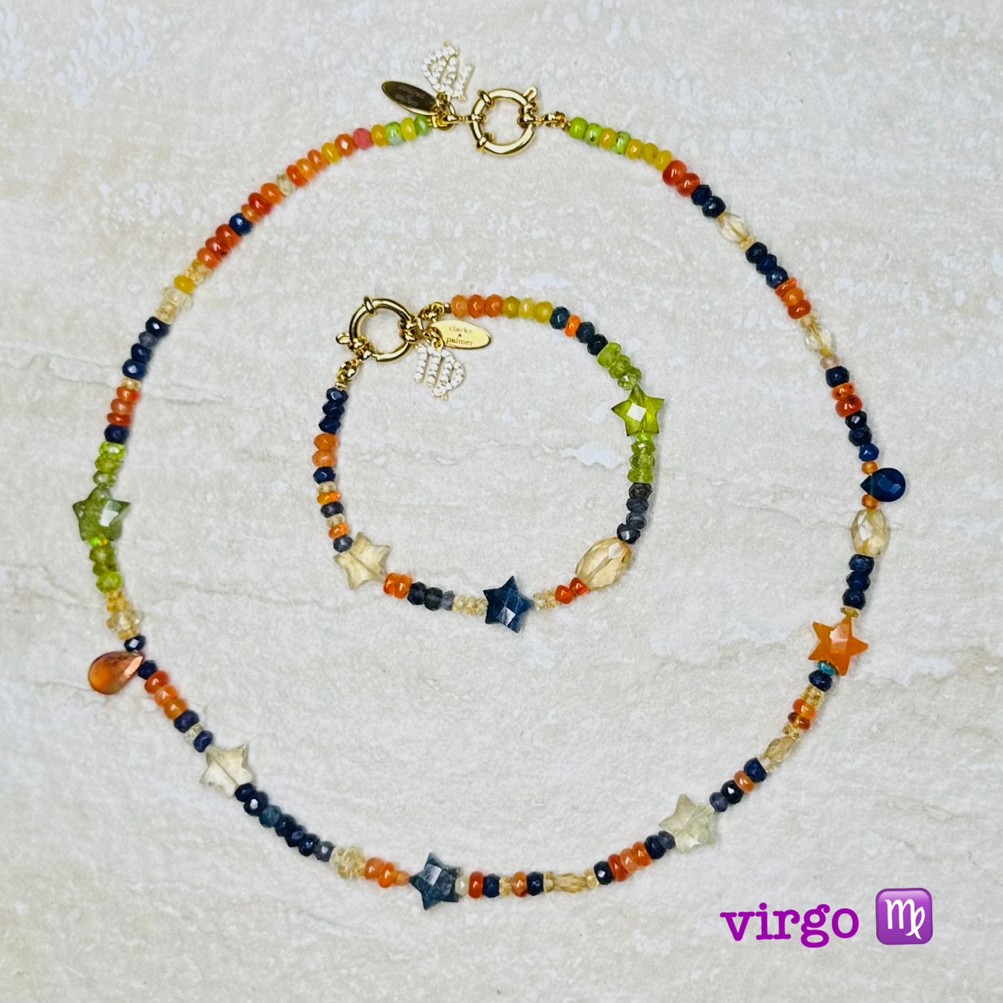 Horoscope Supercharged Birthstone Gemstone Necklace