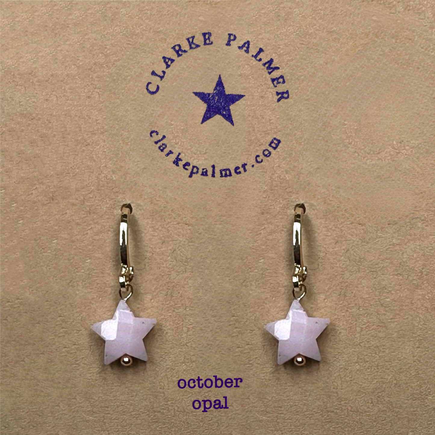 Star Gemstone drop earrings
