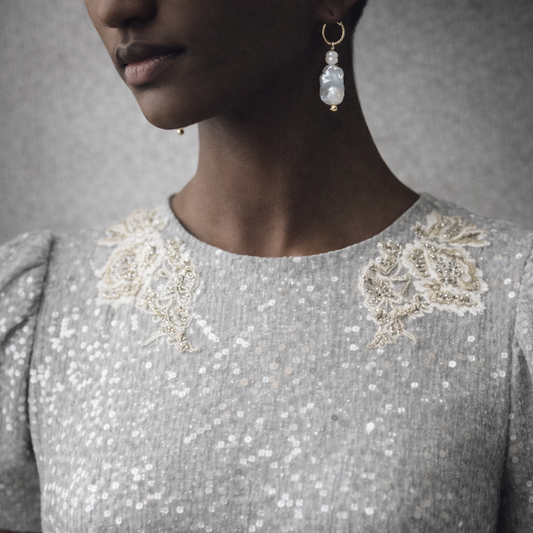 Lumière Baroque Pearl Earrings | 22kt Gold Vermeil | Sculptural Pearl Drops | Clarke Palmer