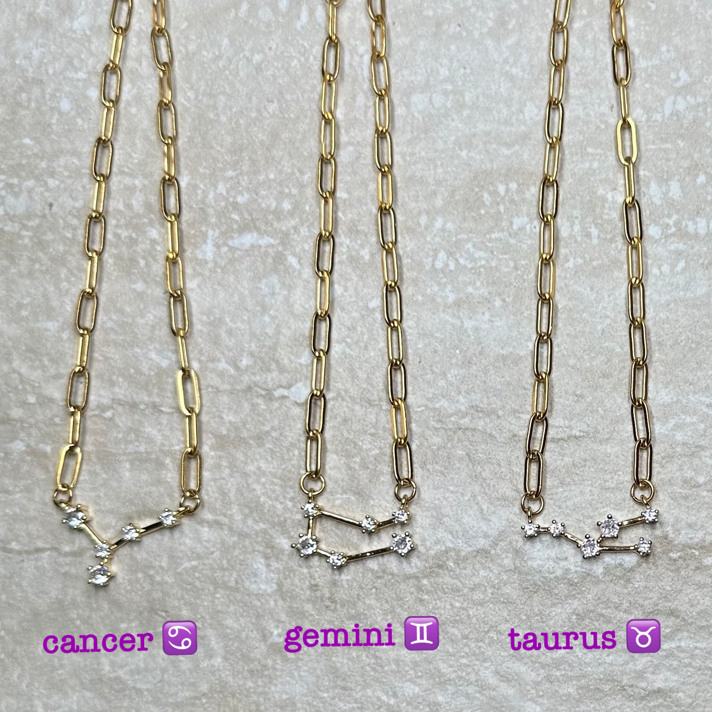 Zodiac Constellation Chain Necklace