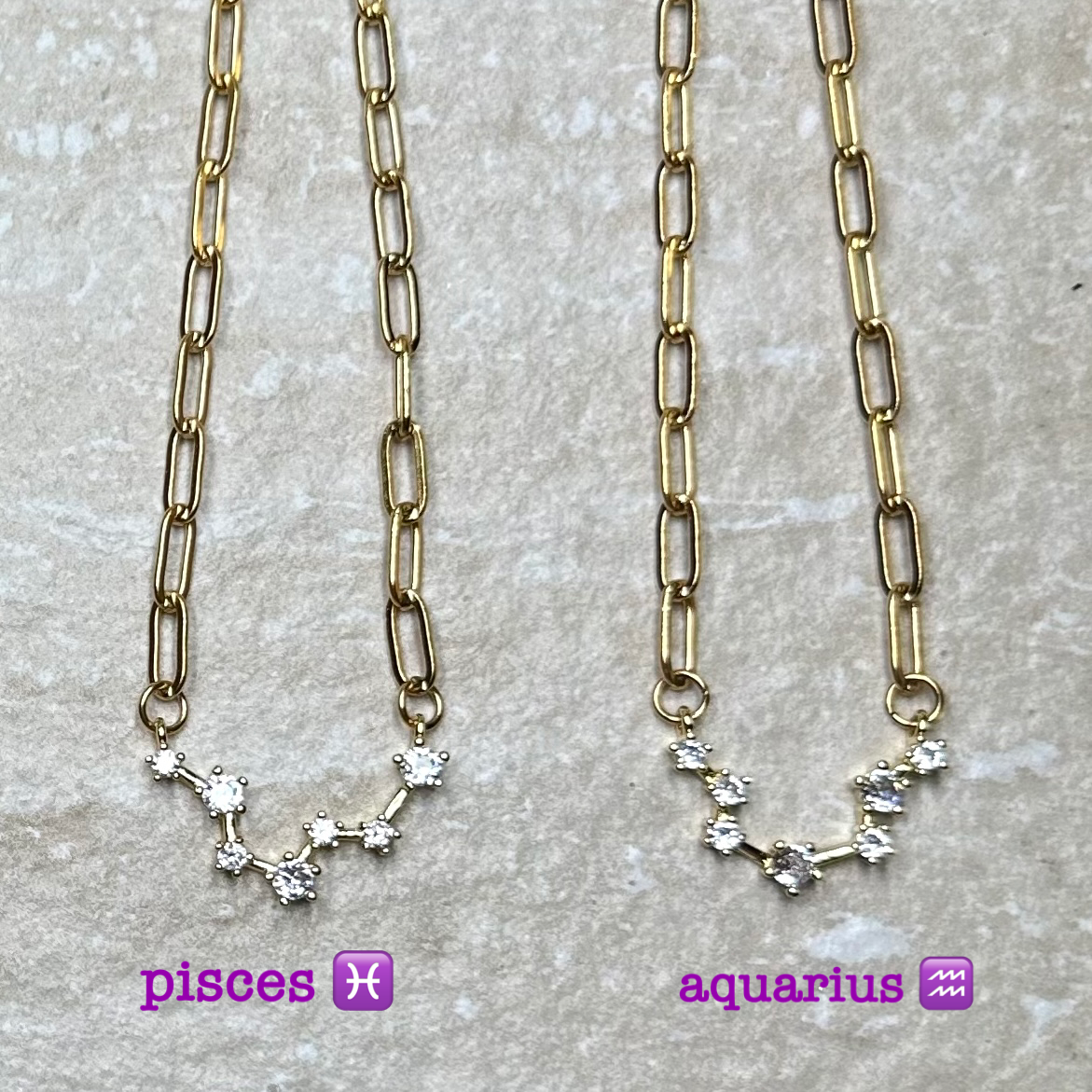 Zodiac Constellation Chain Necklace