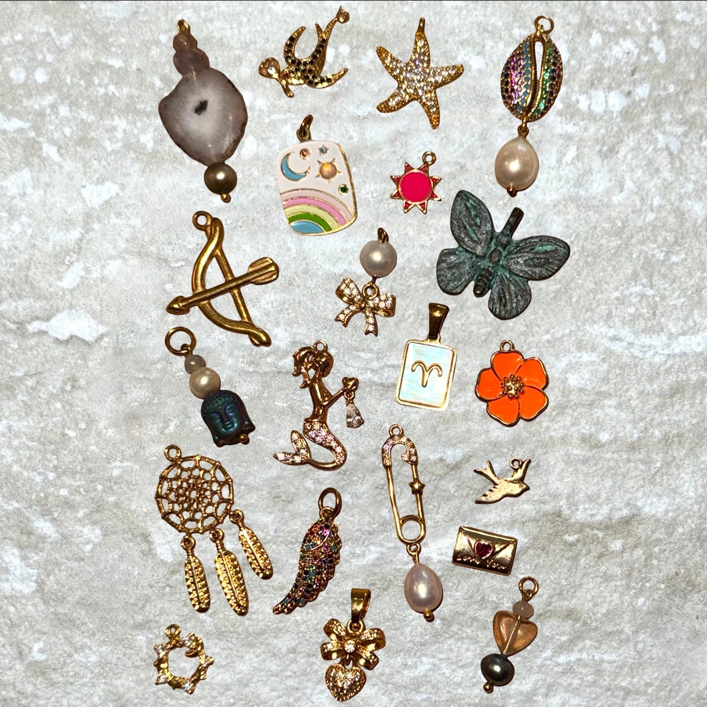 Gold Vermeil Charm Necklace