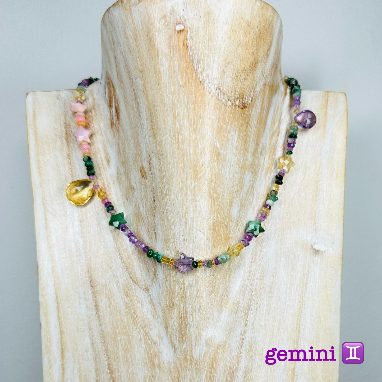 Horoscope Supercharged Birthstone Gemstone Necklace