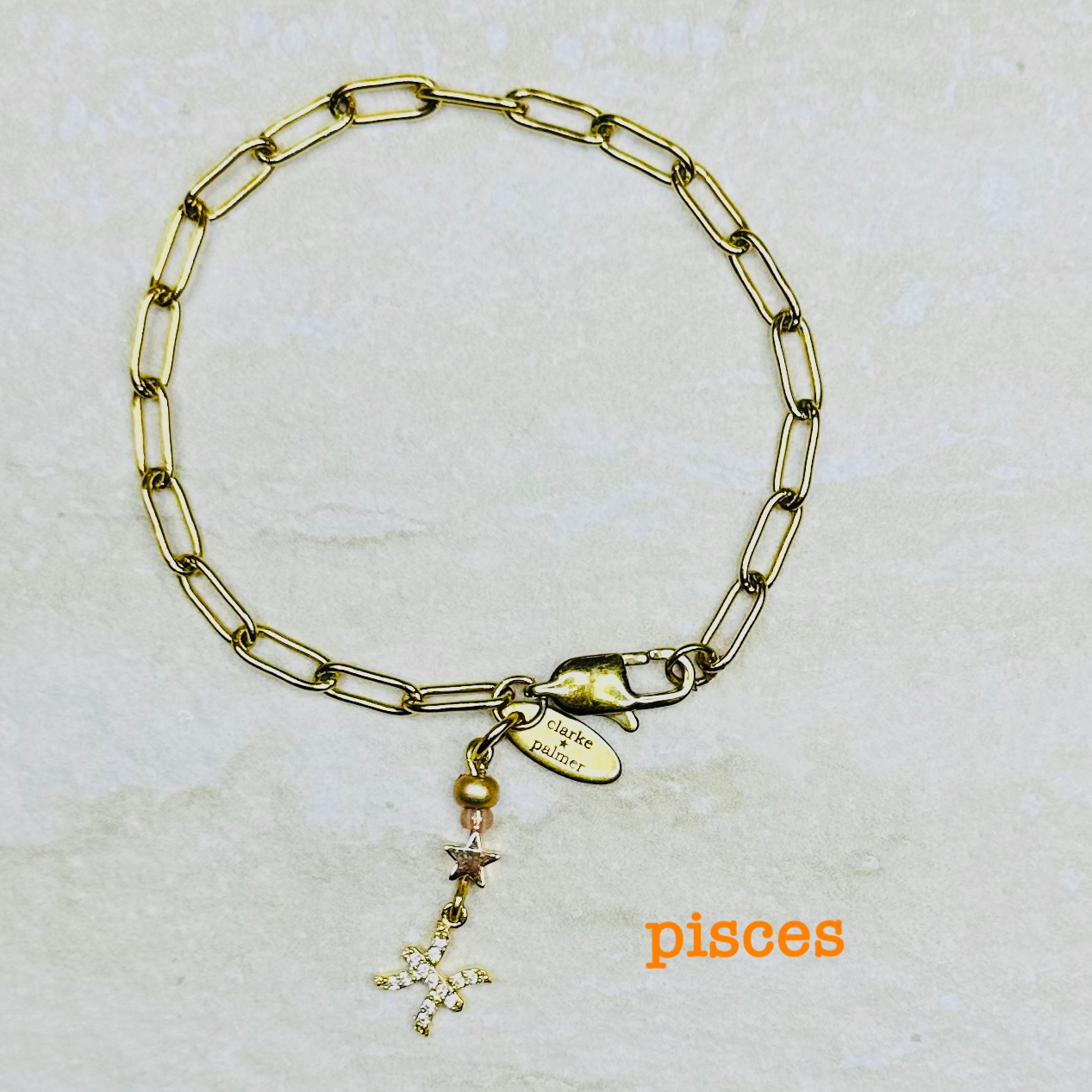 Golden Horoscope Charm Bracelet