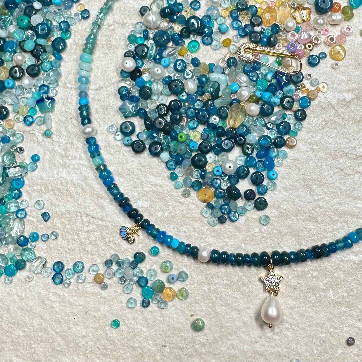 Dream Beach Opal Star Gemstone Bespoke Necklace
