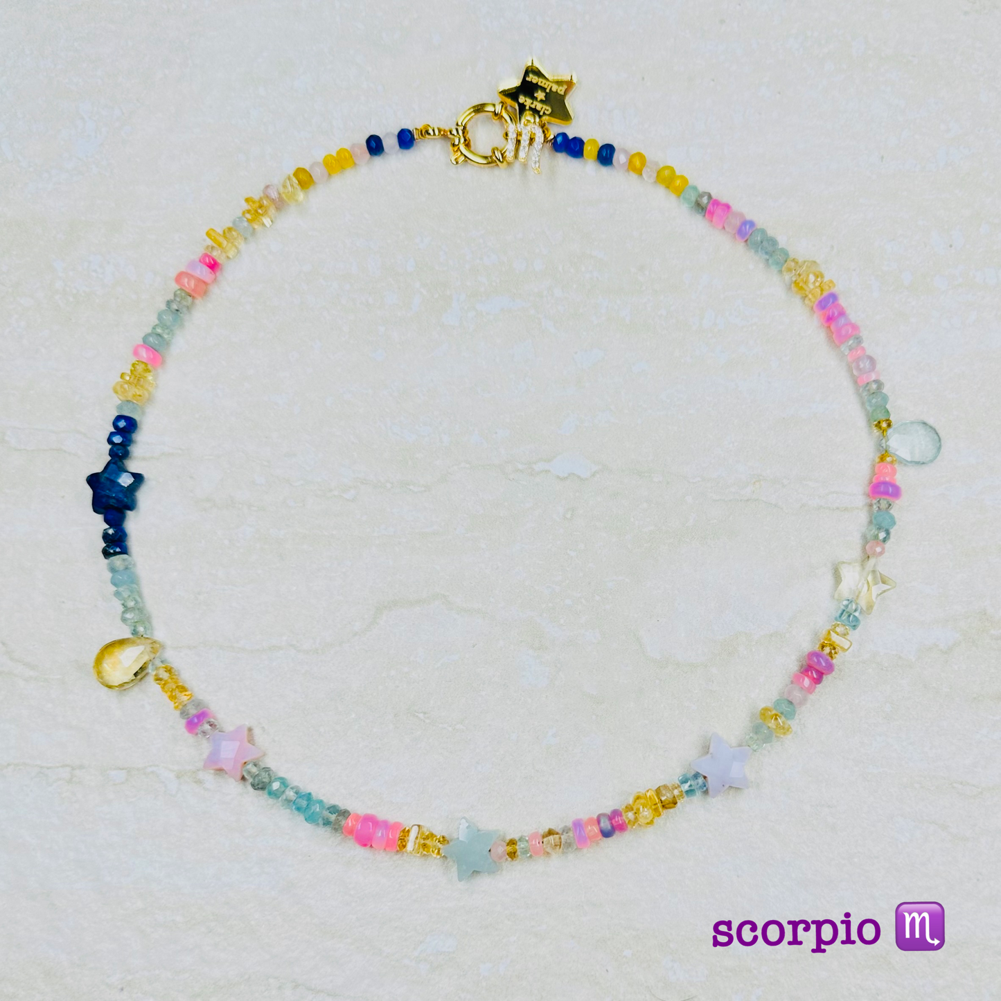 Horoscope Supercharged Birthstone Gemstone Necklace