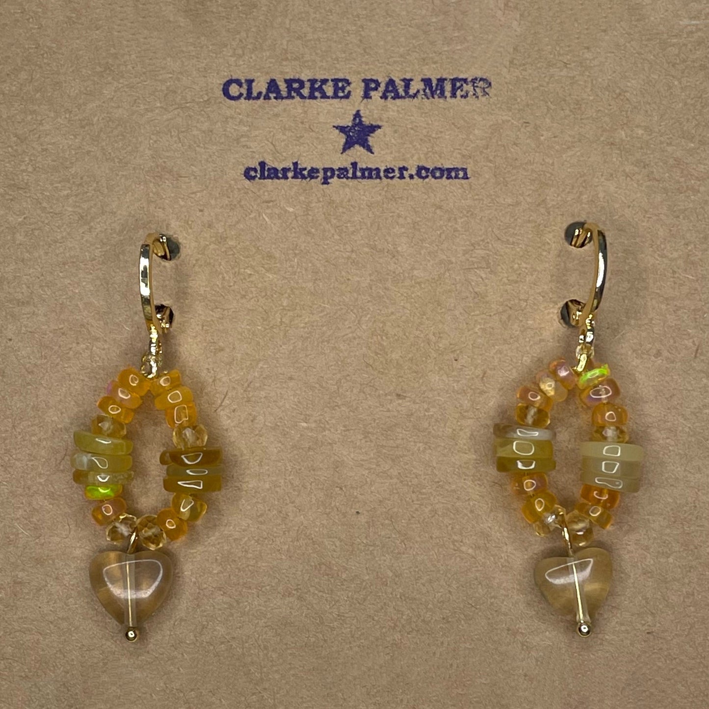 'Sunshine' Opal and Citrine Earrings