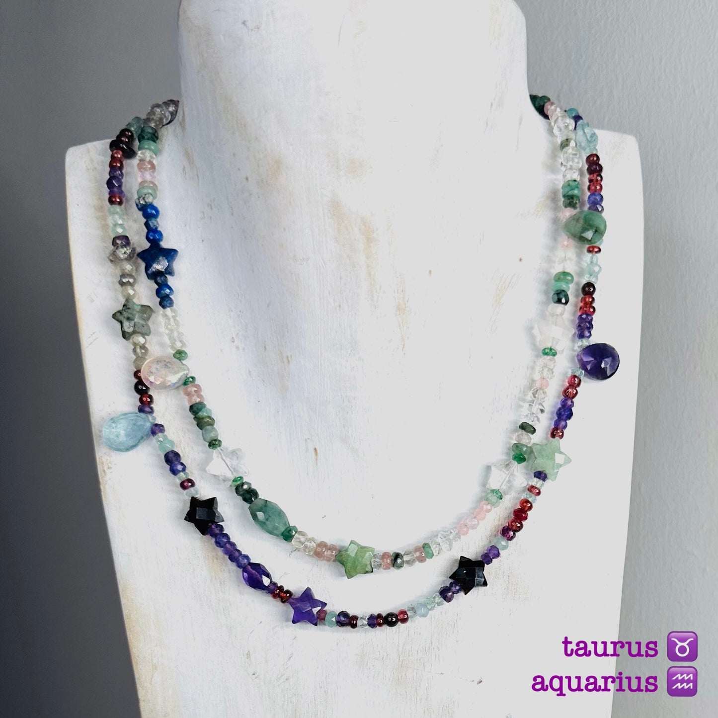 Horoscope Supercharged Birthstone Gemstone Necklace