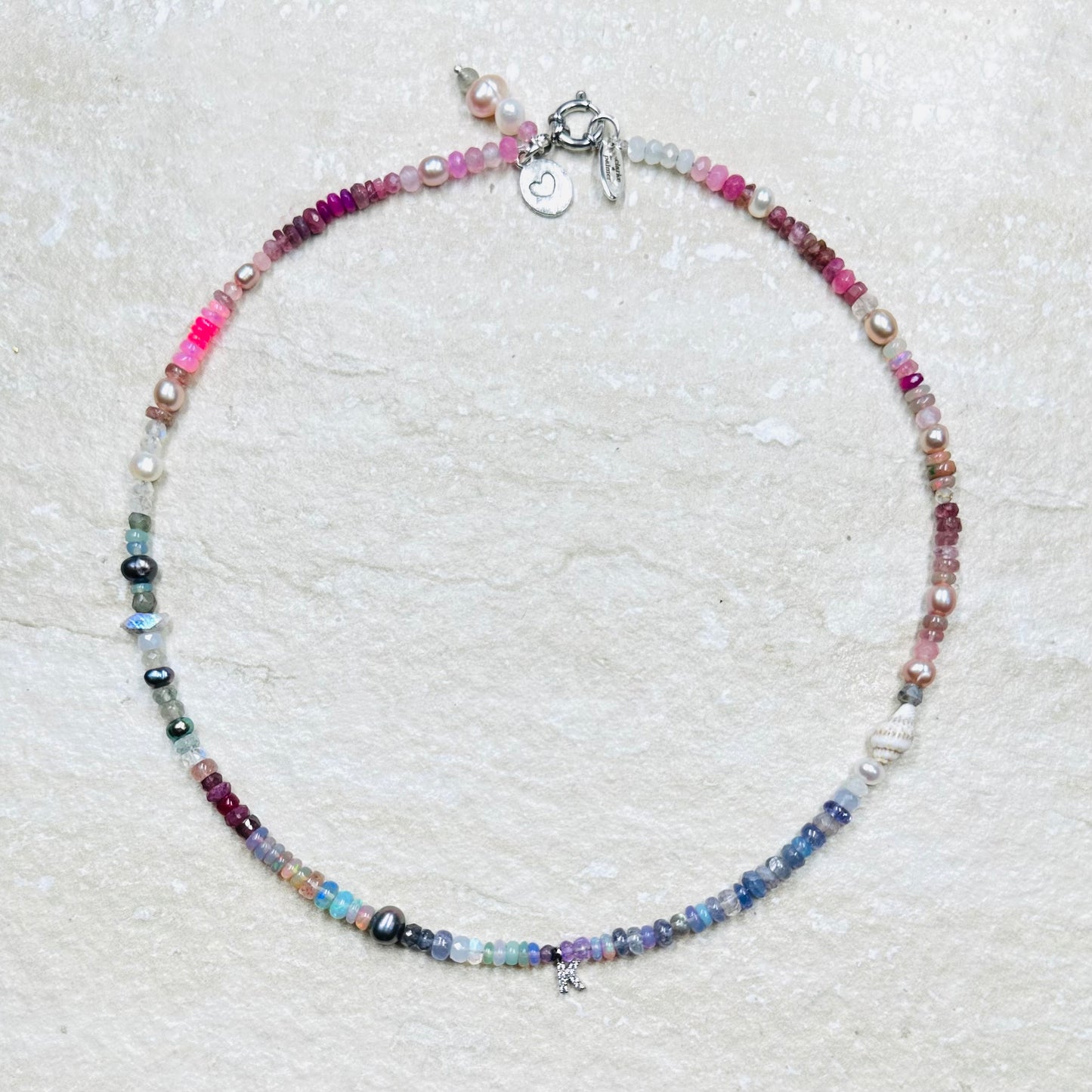 Rose-Violet Opal Star Gemstone Bespoke Necklace