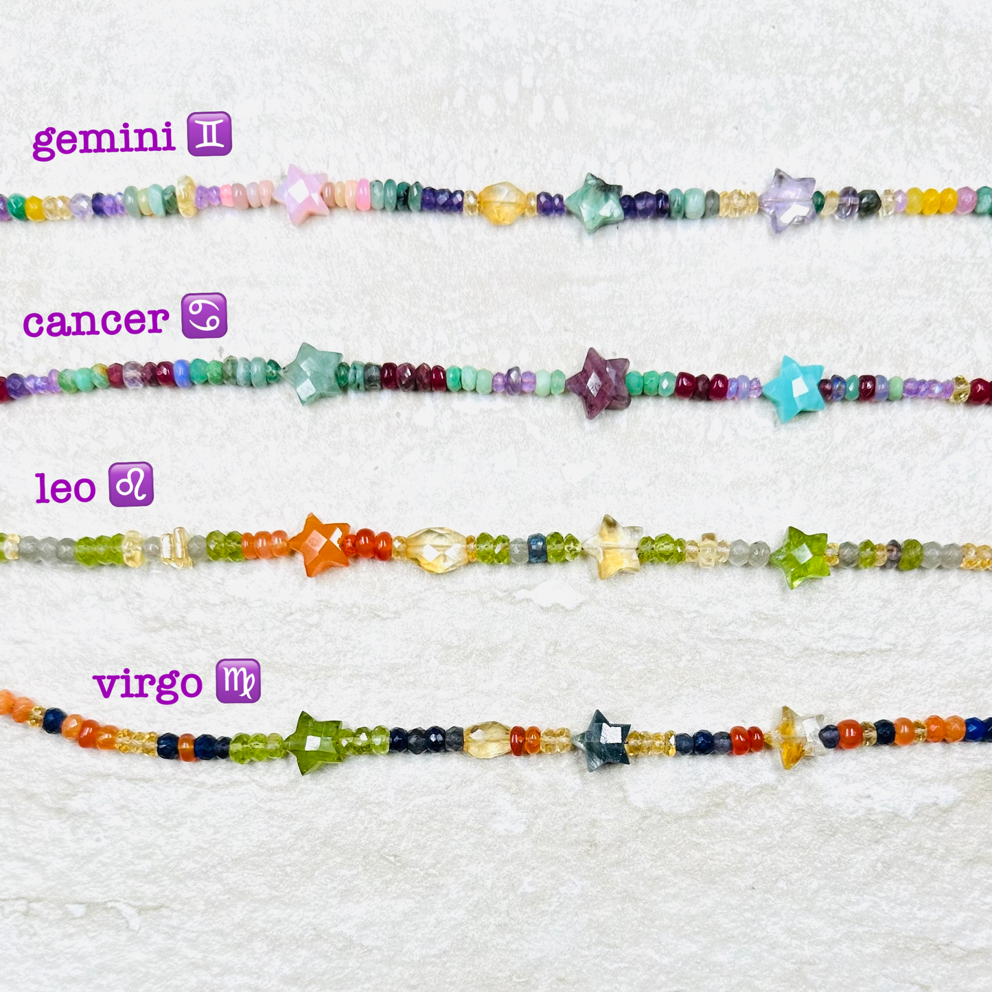Zodiac Supercharged Gemstone Bracelet