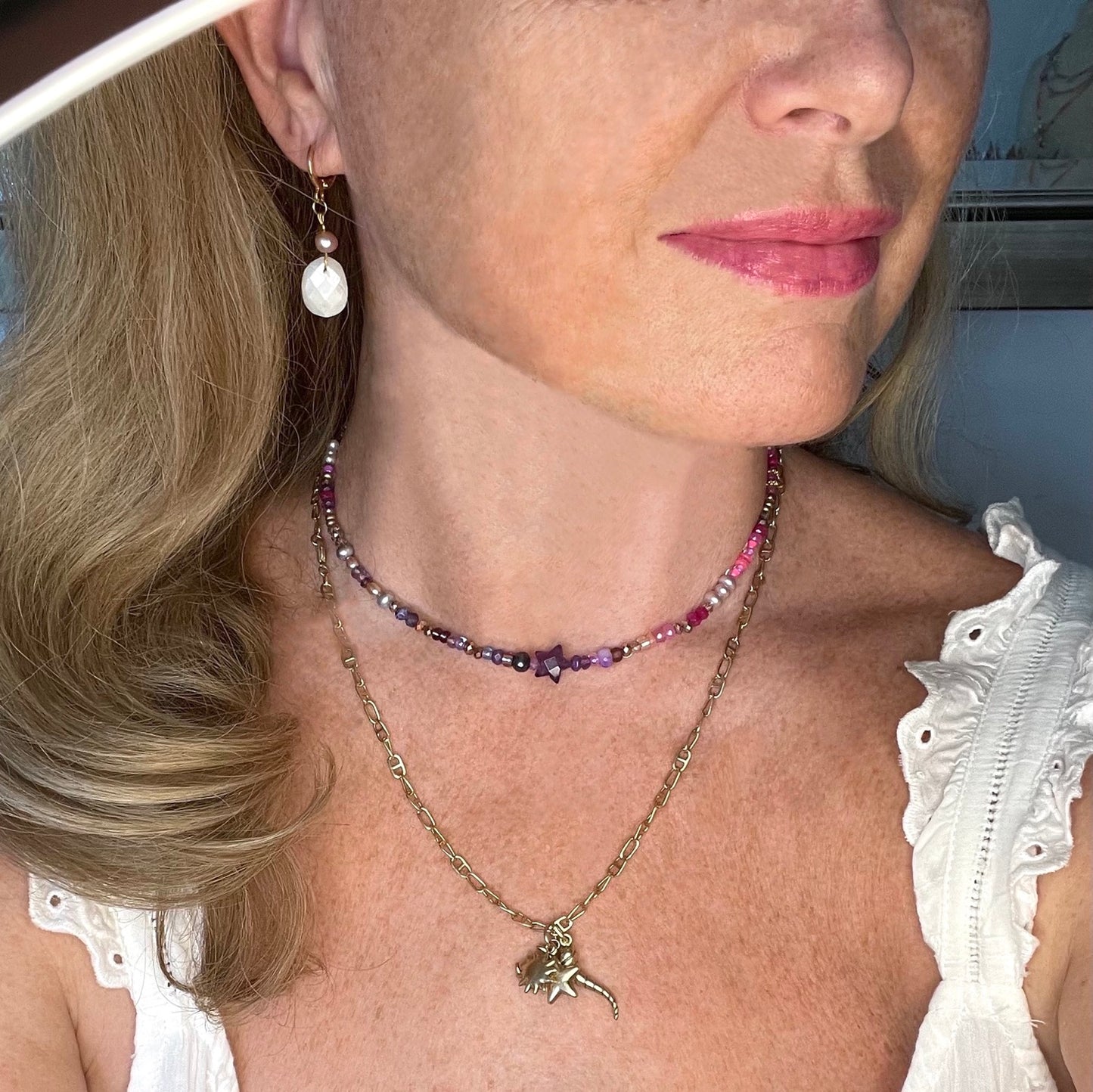 Cloud 9 Moonstone and Pearl Earrings