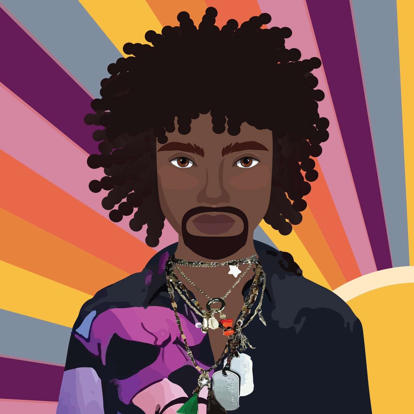 Picasso Beaded Tassel Charm Necklaces for