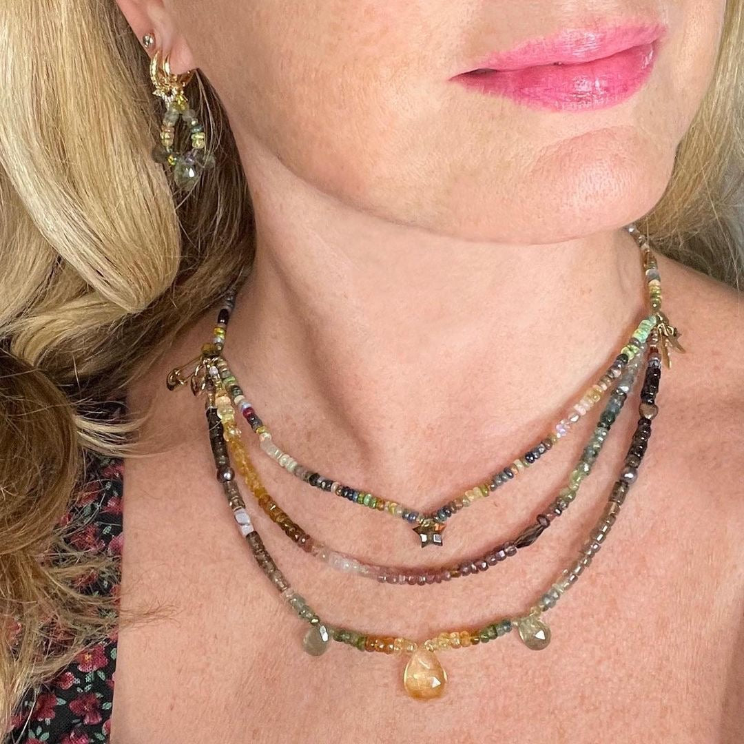 Paradise Green Amethyst & Opal Earrings