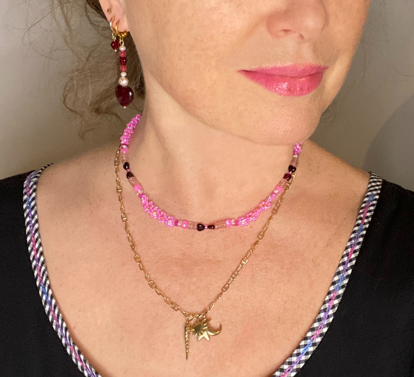 Love Collection Heart Drop Huggie Earrings