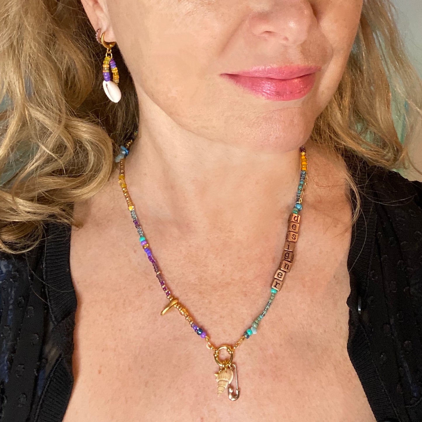 Designer Clasp Charm Necklace