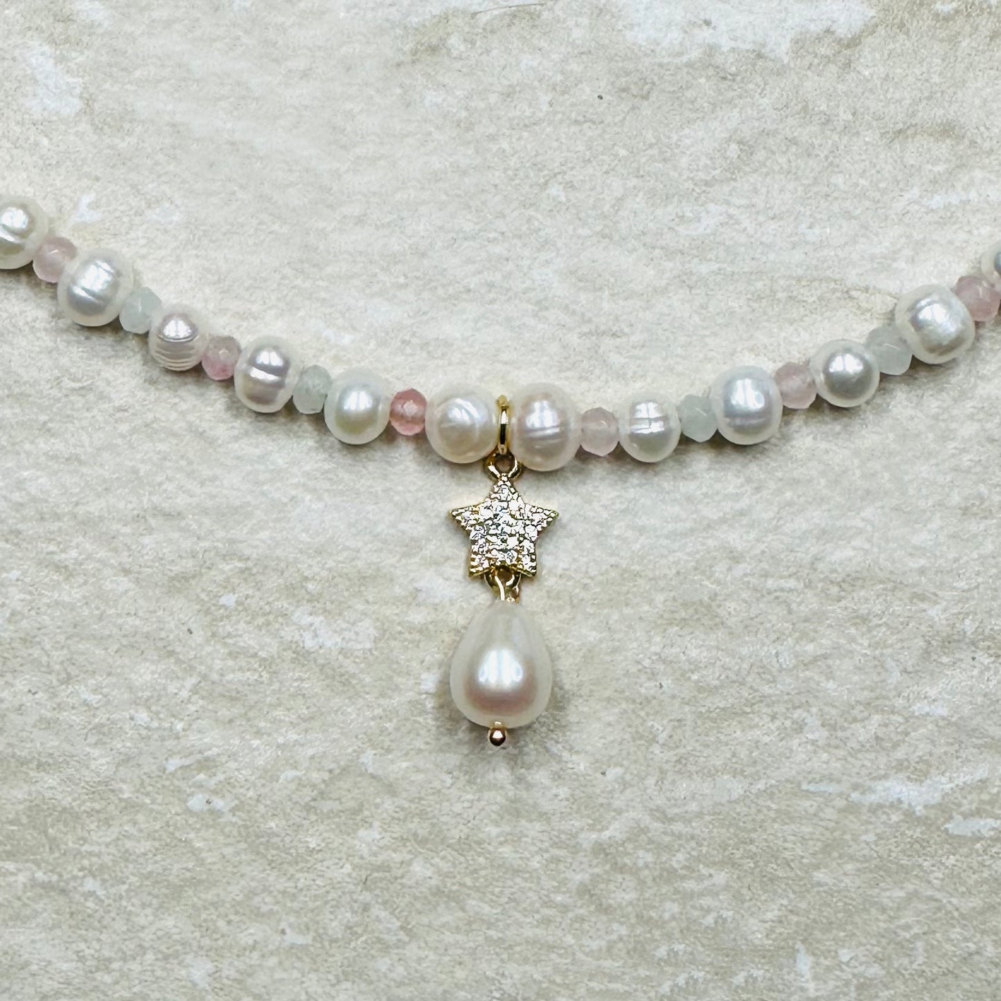 Pearl Charm Pendant Necklace