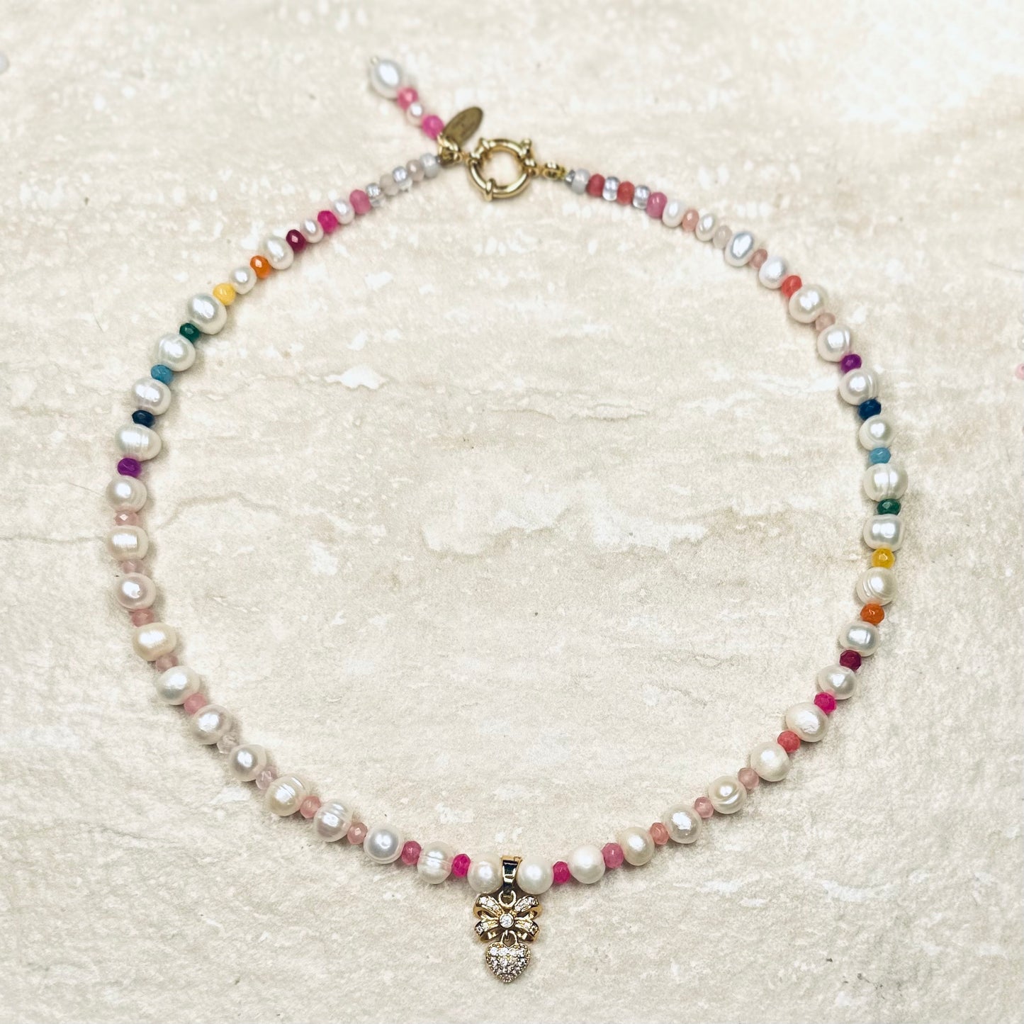 Marie Antoinette Macaron Pearl Necklace