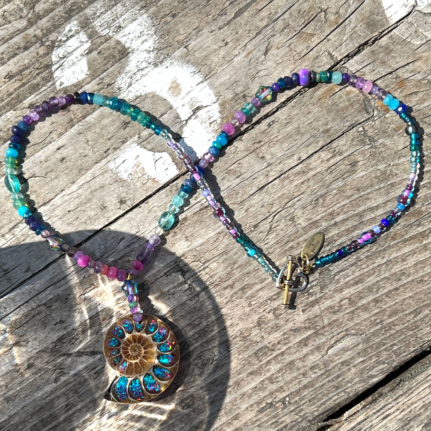 Ammonite Gemstone Beaded Necklace