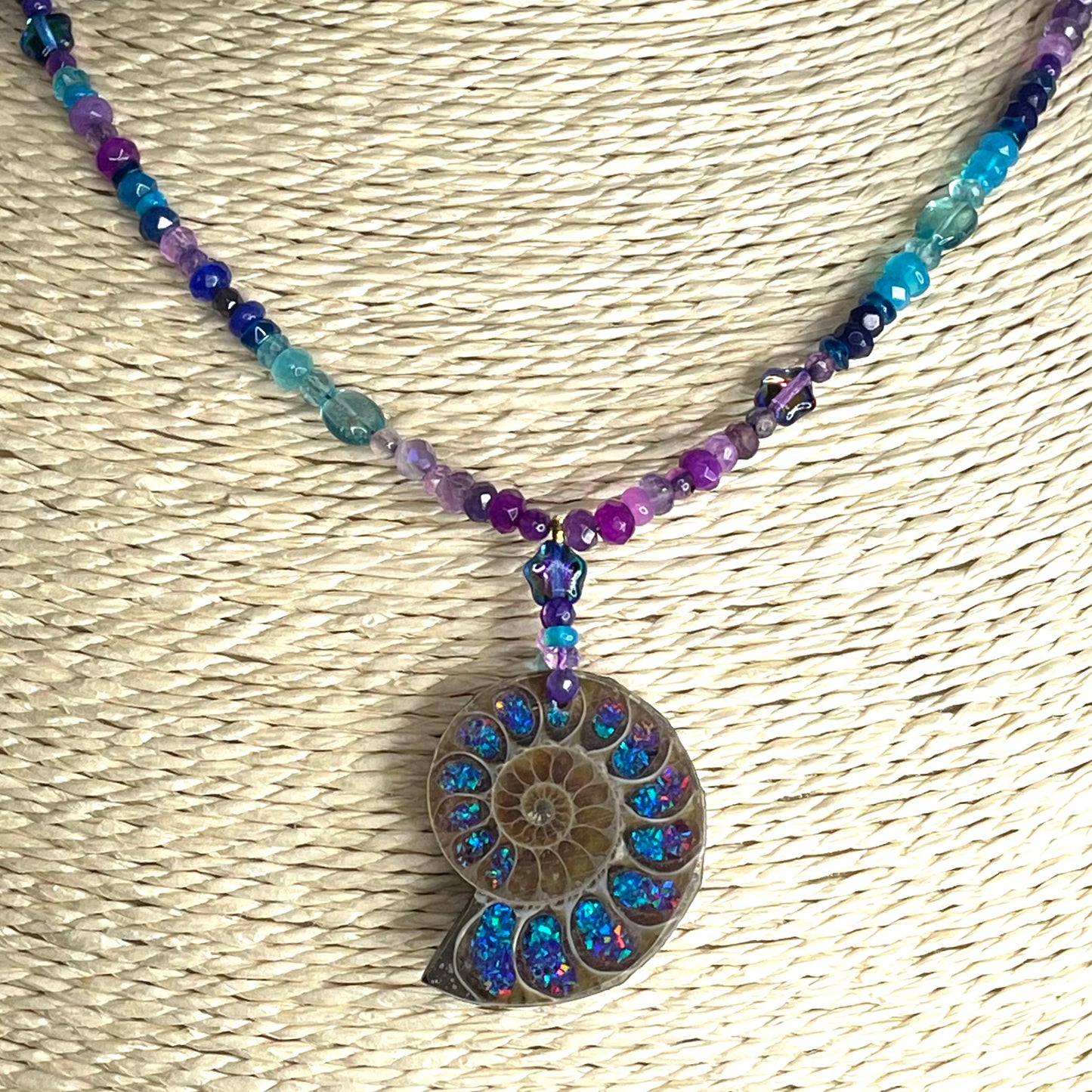 Ammonite Gemstone Beaded Necklace