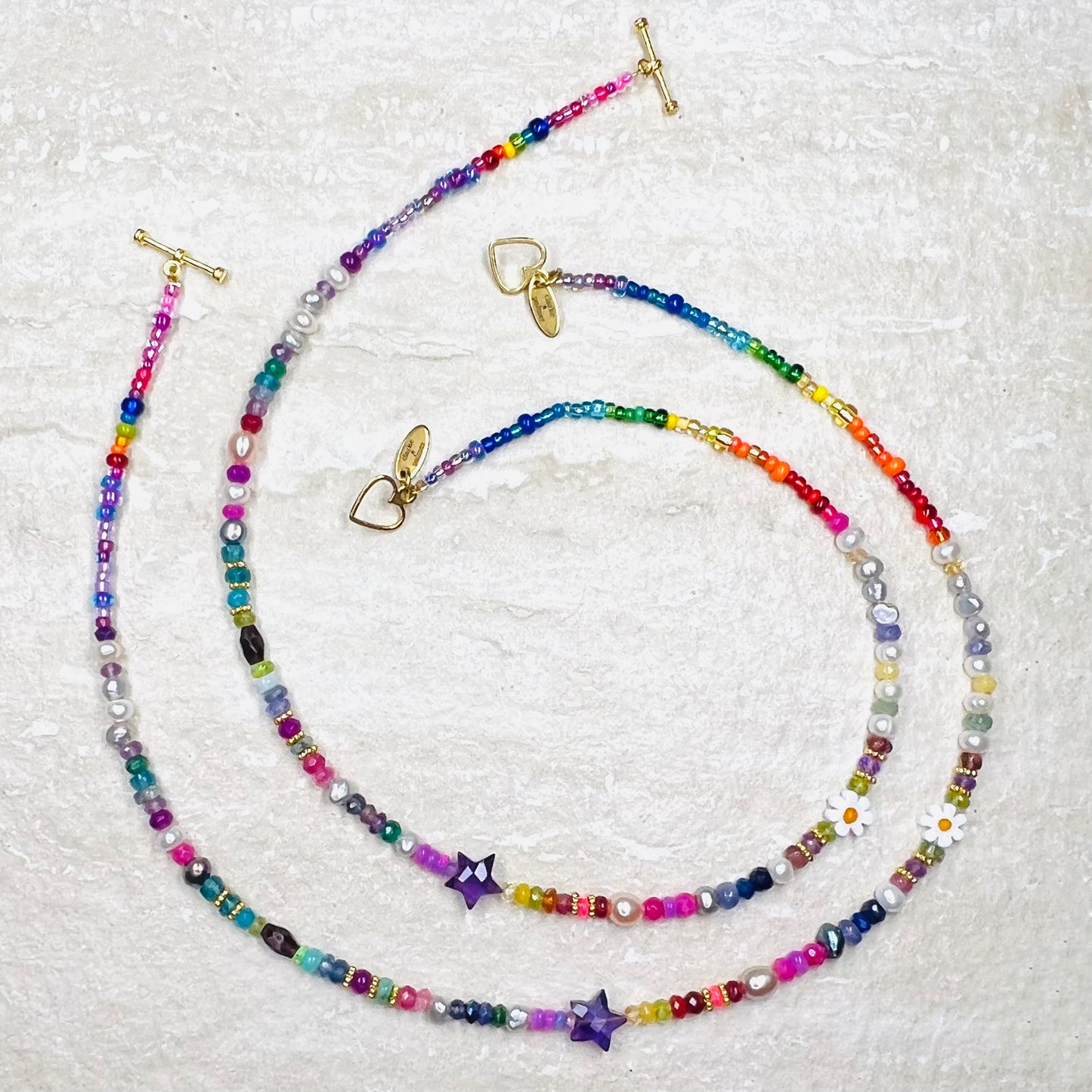 Neon Fantasy Precious Lucky Star Necklace