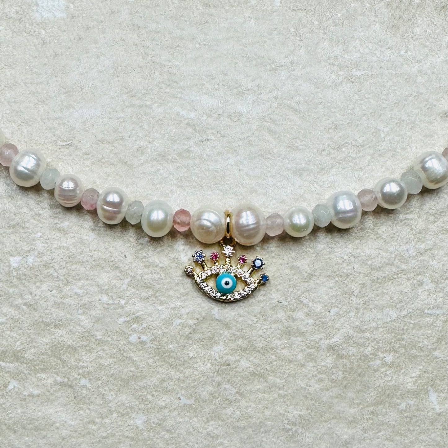 Pearl Charm Pendant Necklace