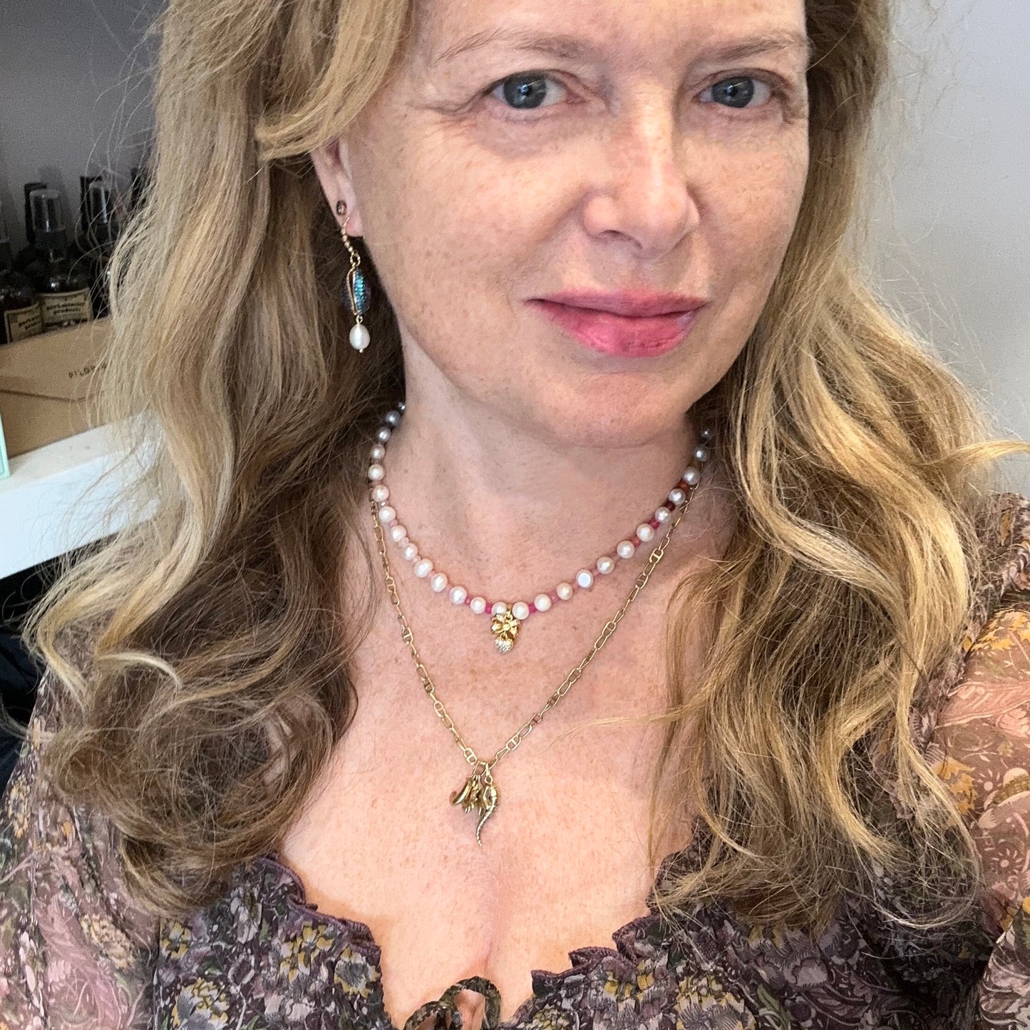 Marie Antoinette Macaron Pearl Necklace