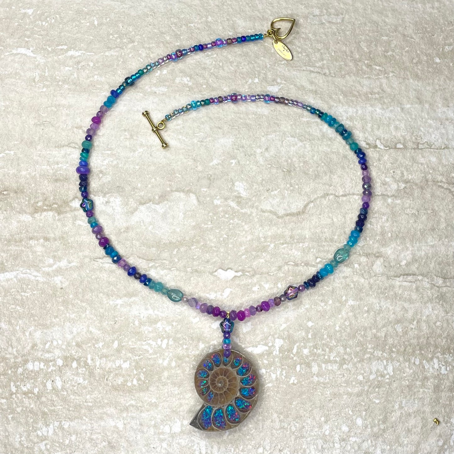 Ammonite Gemstone Beaded Necklace