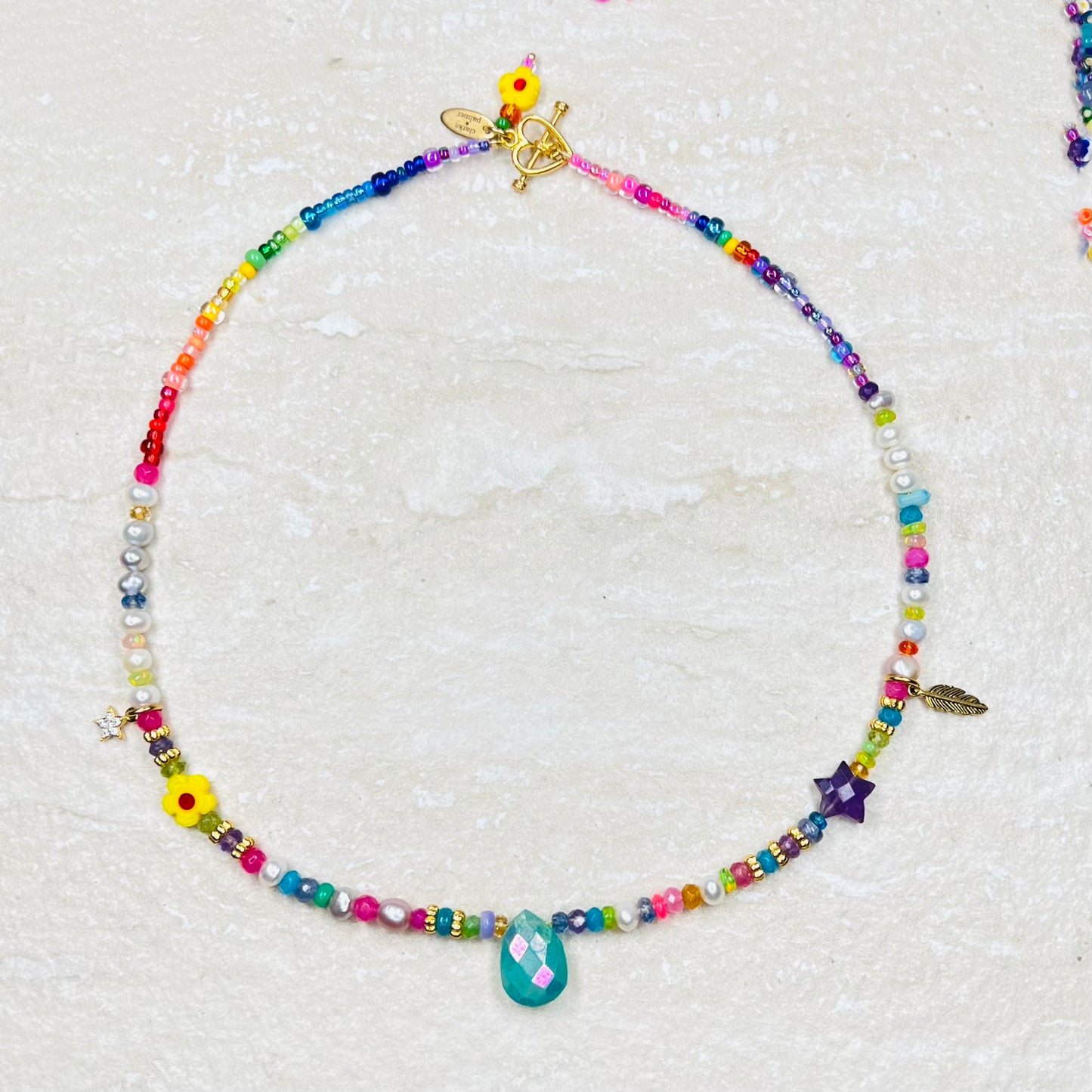 Neon Fantasy Briolette Necklace