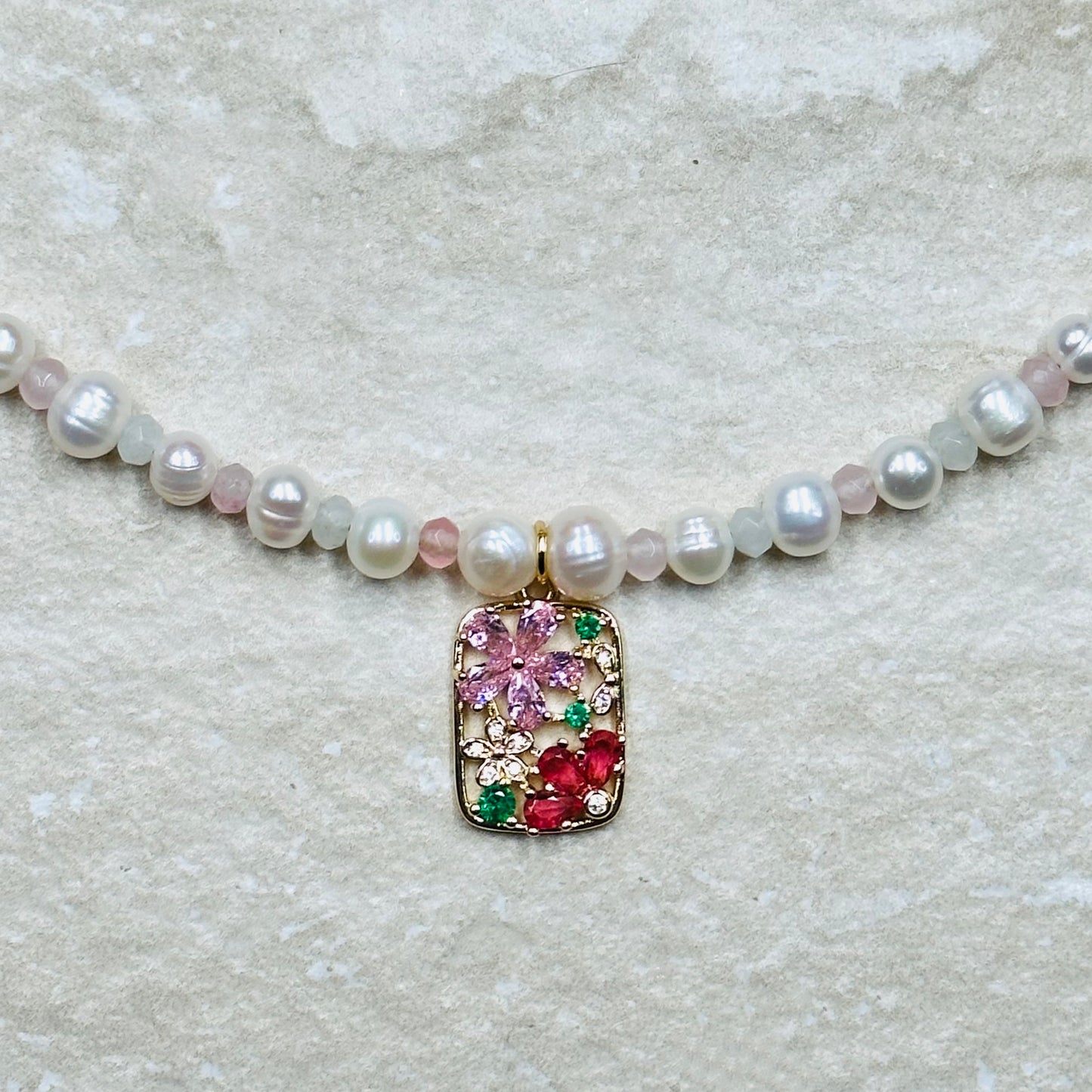 Pearl Charm Pendant Necklace