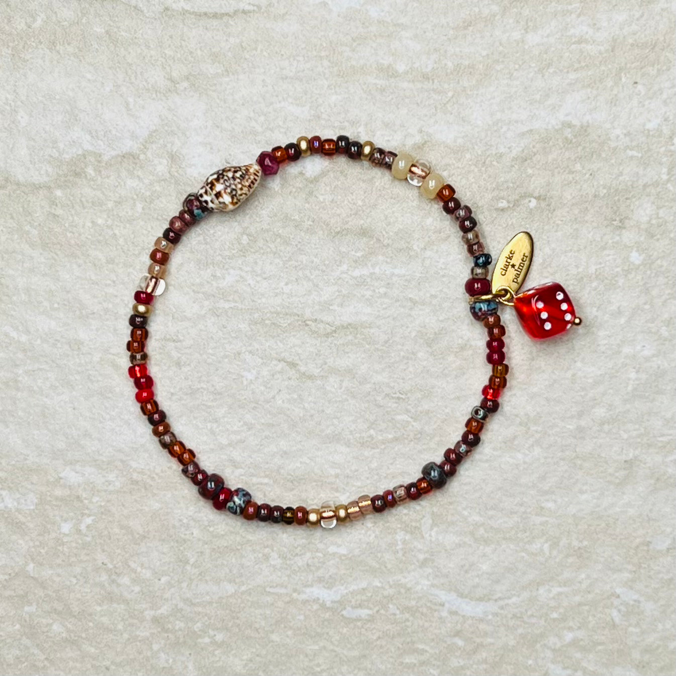 Picasso Beaded Dice Charm Bracelet