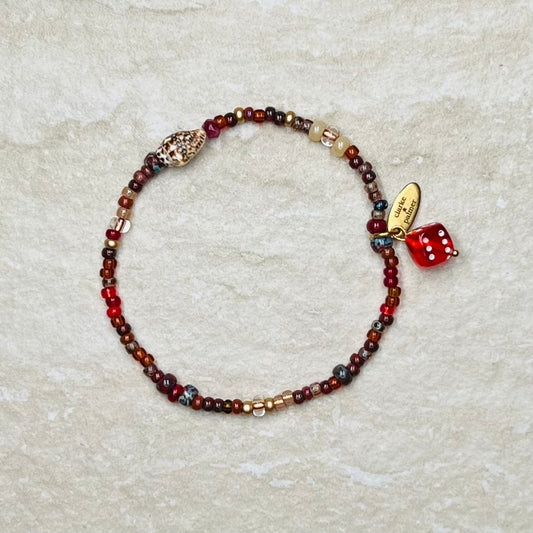 Picasso Beaded Dice Charm Bracelet